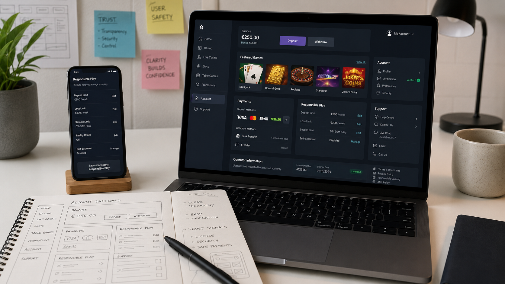 Designing Trust in Online Casino Interfaces